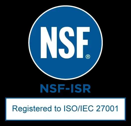 NSF-ISR Registered to ISO/IEC 27001